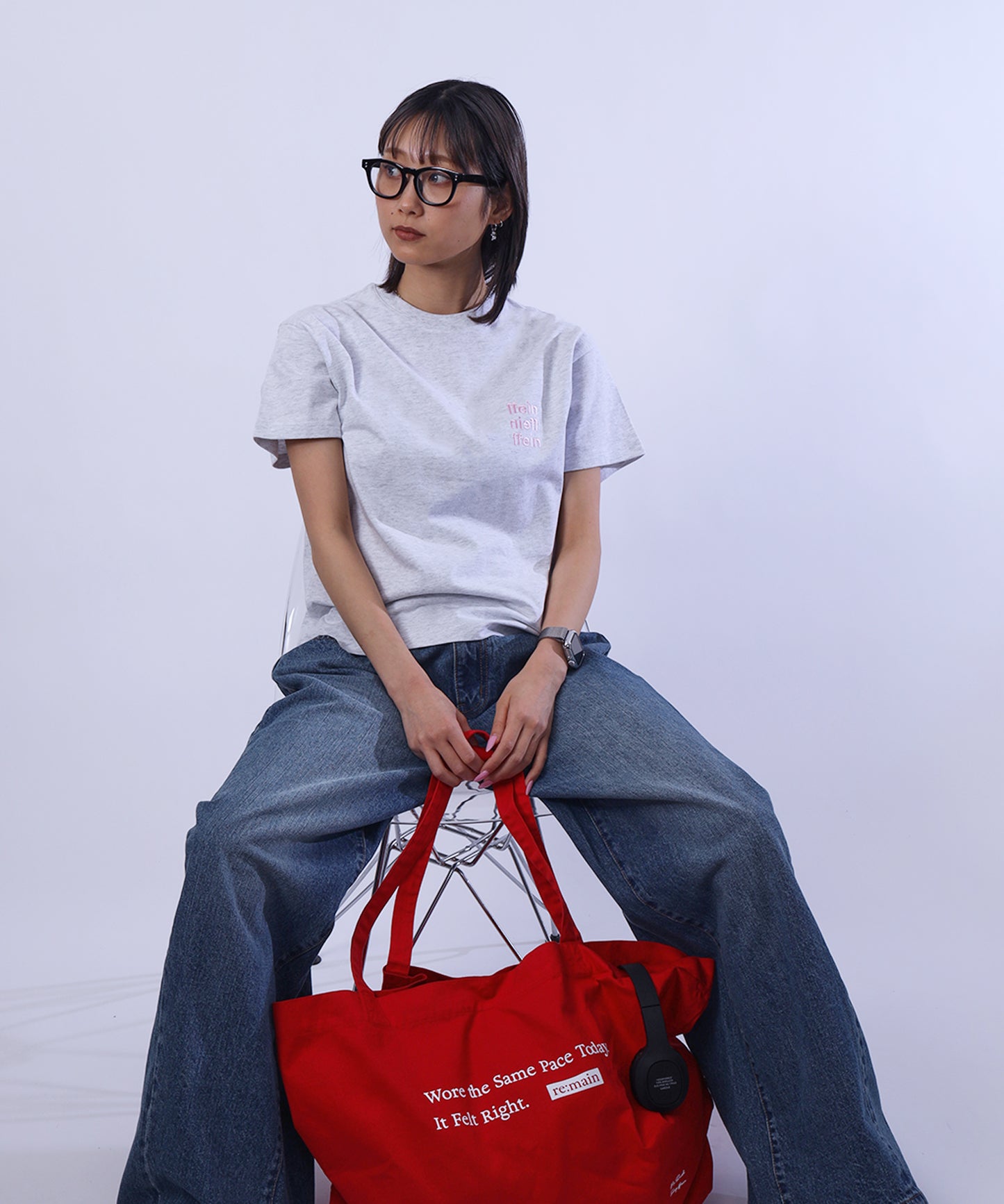モデル：H163 Size:S アッシュグレー