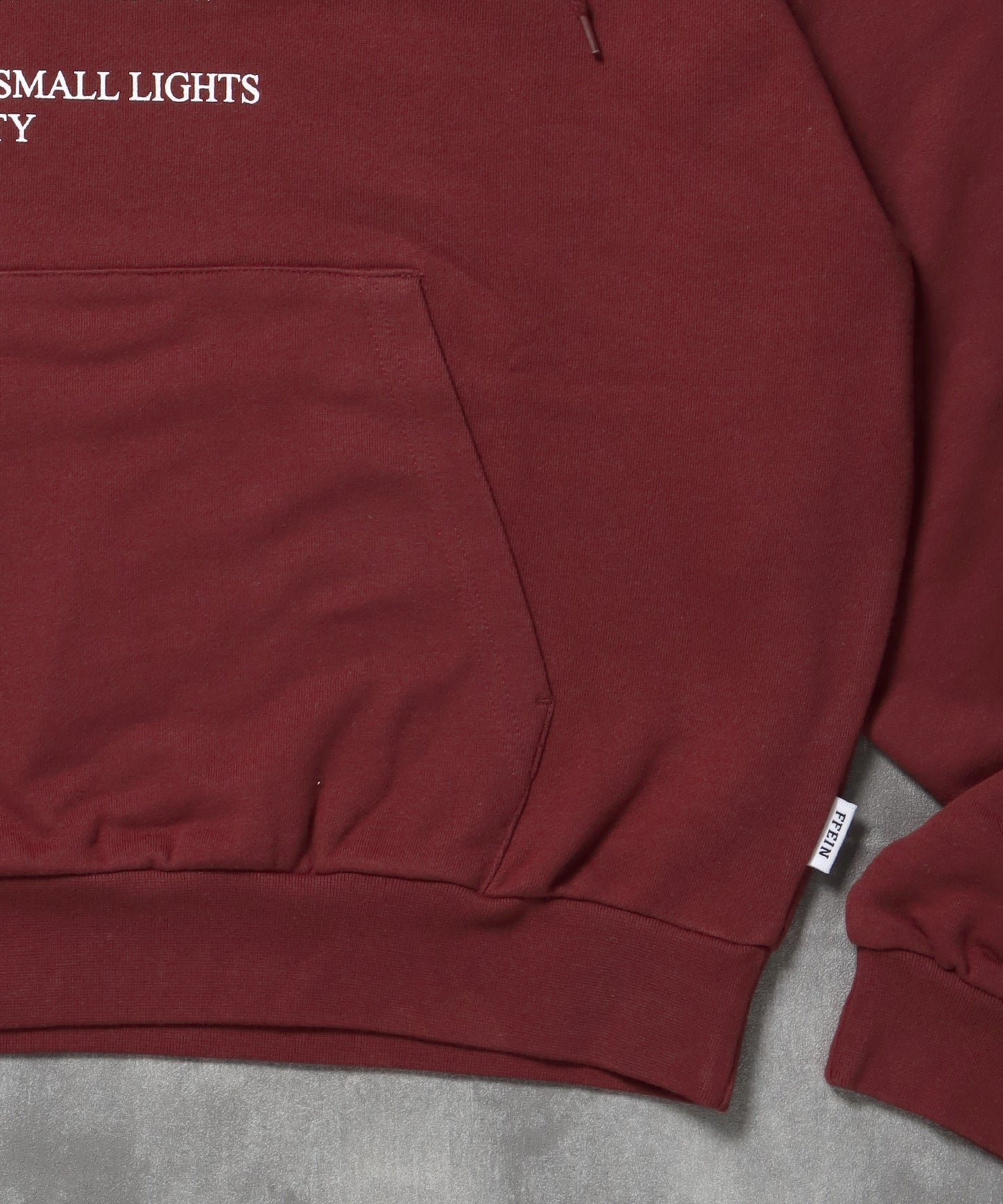 ヘビーウエイトメッセージプルパーカー / プルオーバー パーカー 裏毛 プリント フーディ ワイン