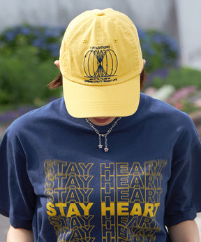 アートロゴ刺繍キャップ / 深めキャップ イエロー