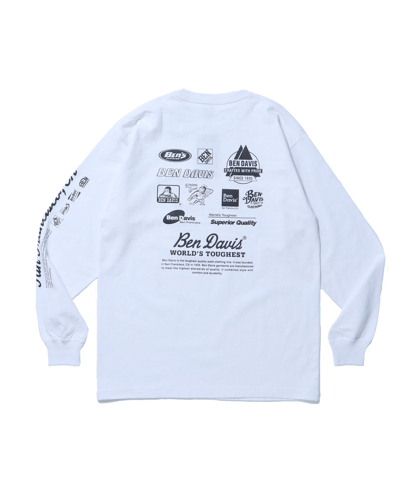 SPONSORED L/S TEE[REG] / ロンT 長袖 ワンポイント レギュラーサイズ ロゴ ホワイト