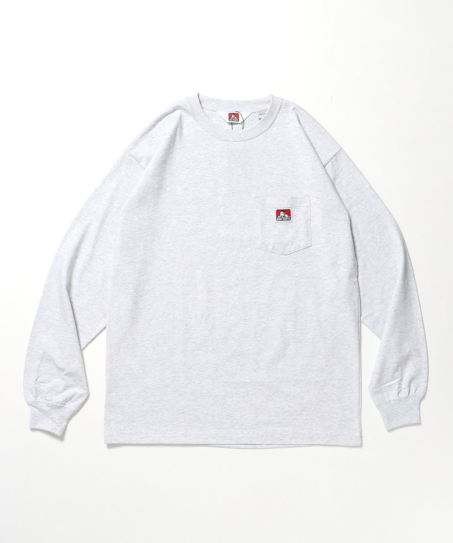 L/S POCKET TEE[REG] / ロンT 長袖 ワンポイント レギュラーサイズ ポケット アッシュグレー