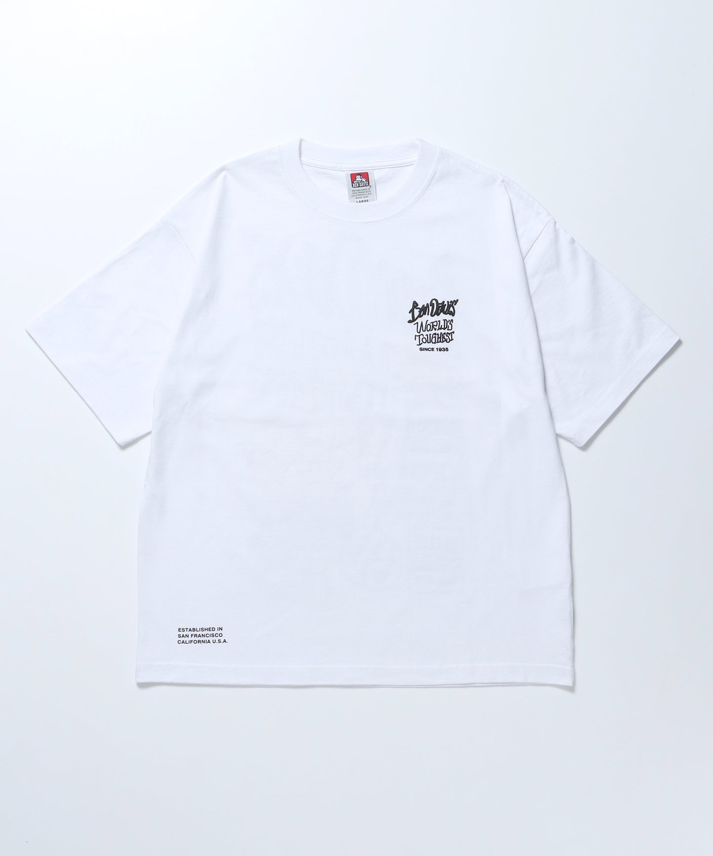 LS&SS 2TEES LAYERED TAGGING / Tシャツ ロンT 半袖 長袖 ビックサイズ ホワイト