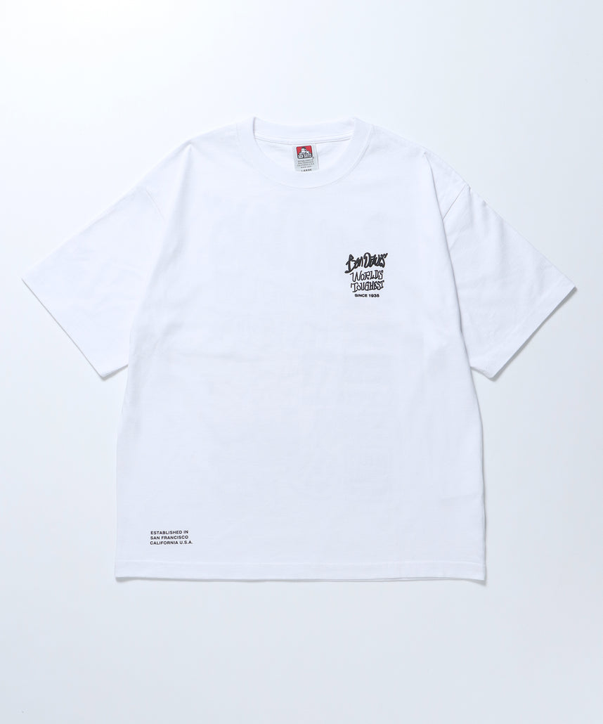 LS&SS 2TEES LAYERED TAGGING / Tシャツ ロンT 半袖 長袖 ビックサイズ ホワイト