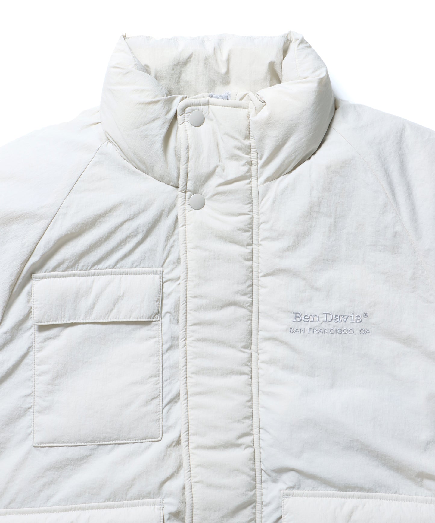 POLAR WORKERS JACKET / ダウン ジップ ドローコード アイボリー