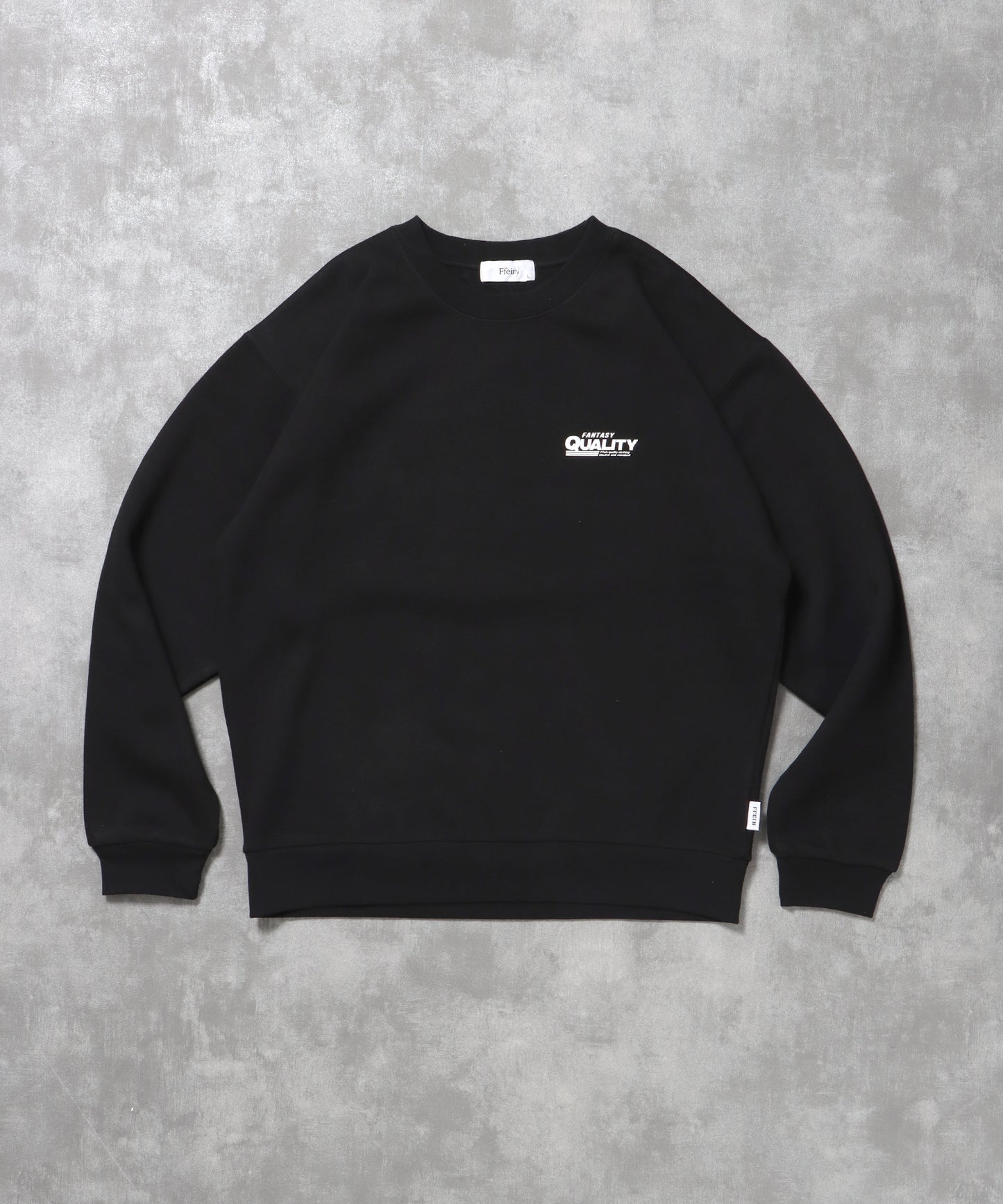 ヘビーウエイトバックダイナーロゴスウェット / 裏起毛 スウェット クルーネック ワンポイント プリント ブラック