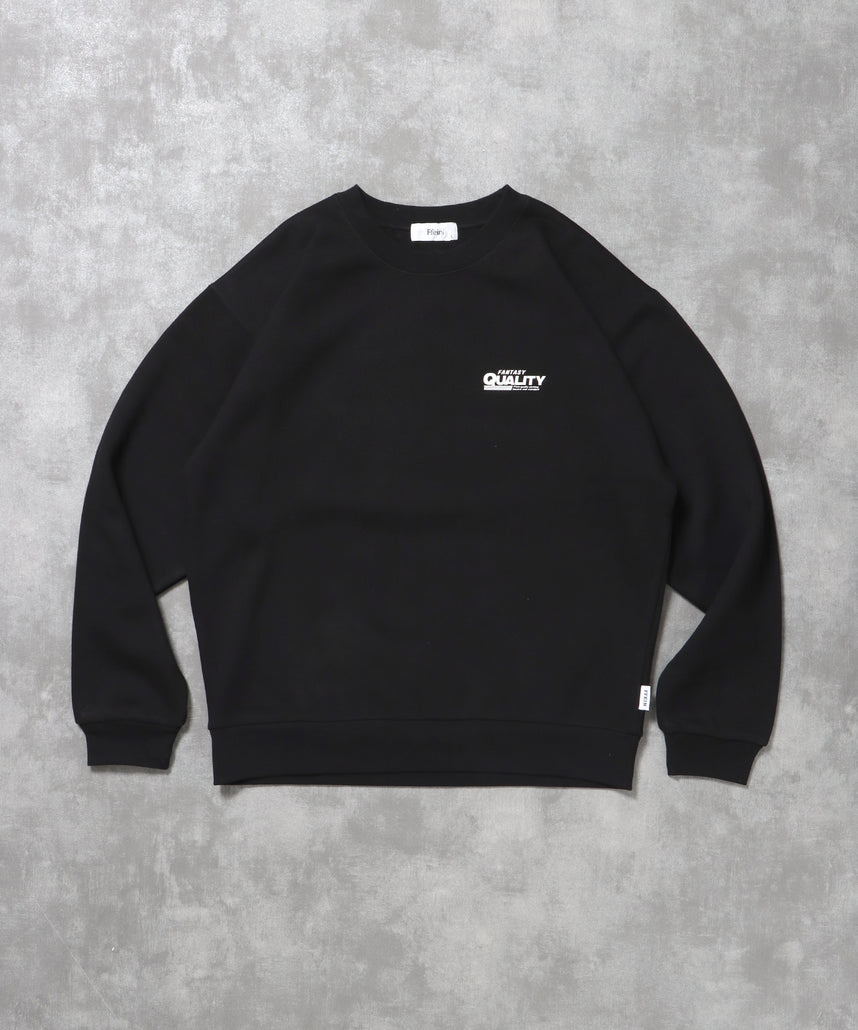 ヘビーウエイトバックダイナーロゴスウェット / 裏起毛 スウェット クルーネック ワンポイント プリント ブラック