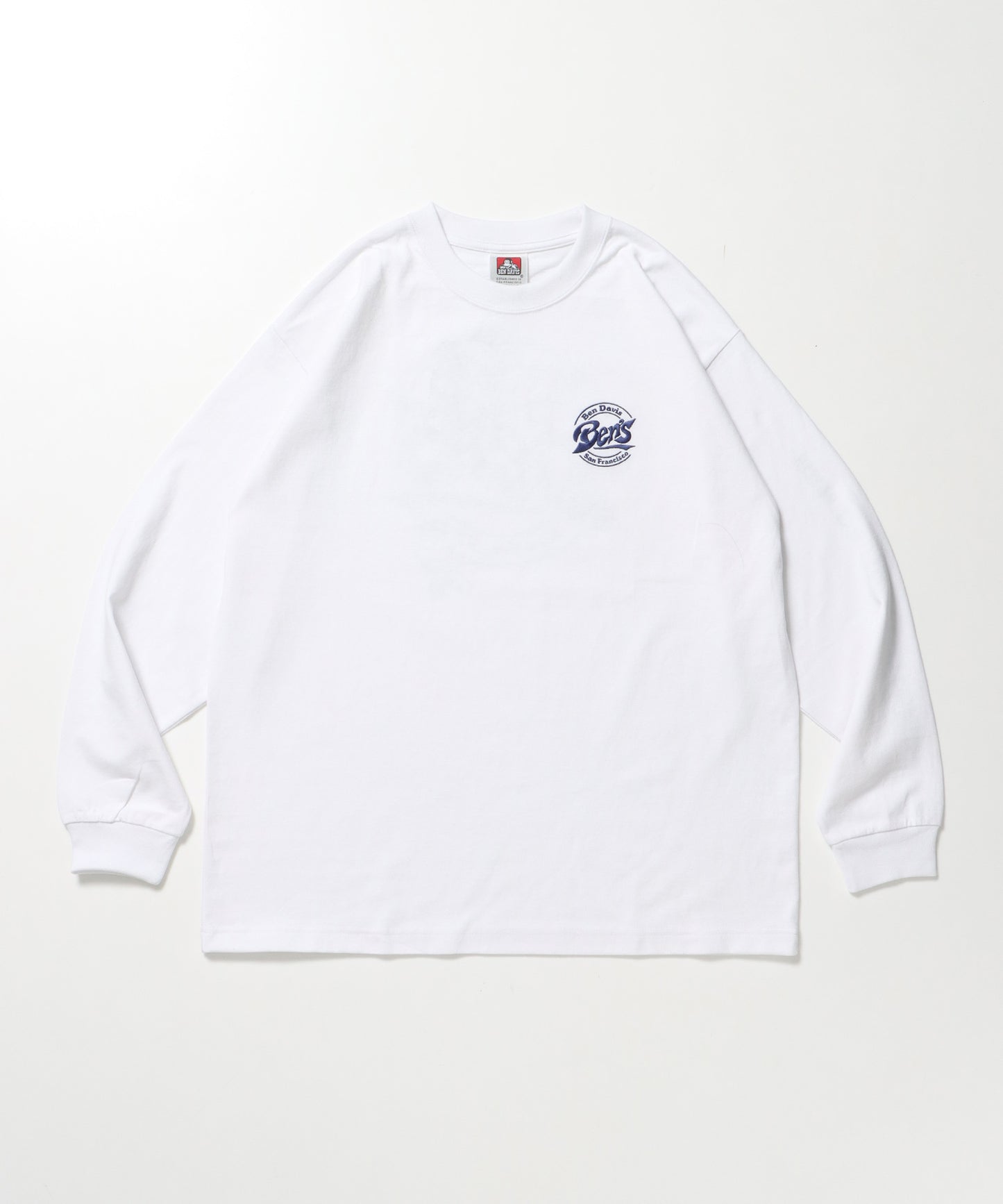 CIRCLE LOGO L/S TEE[WIDE] / ロンT 長袖 ワンポイント レギュラーサイズ ポケット ホワイト