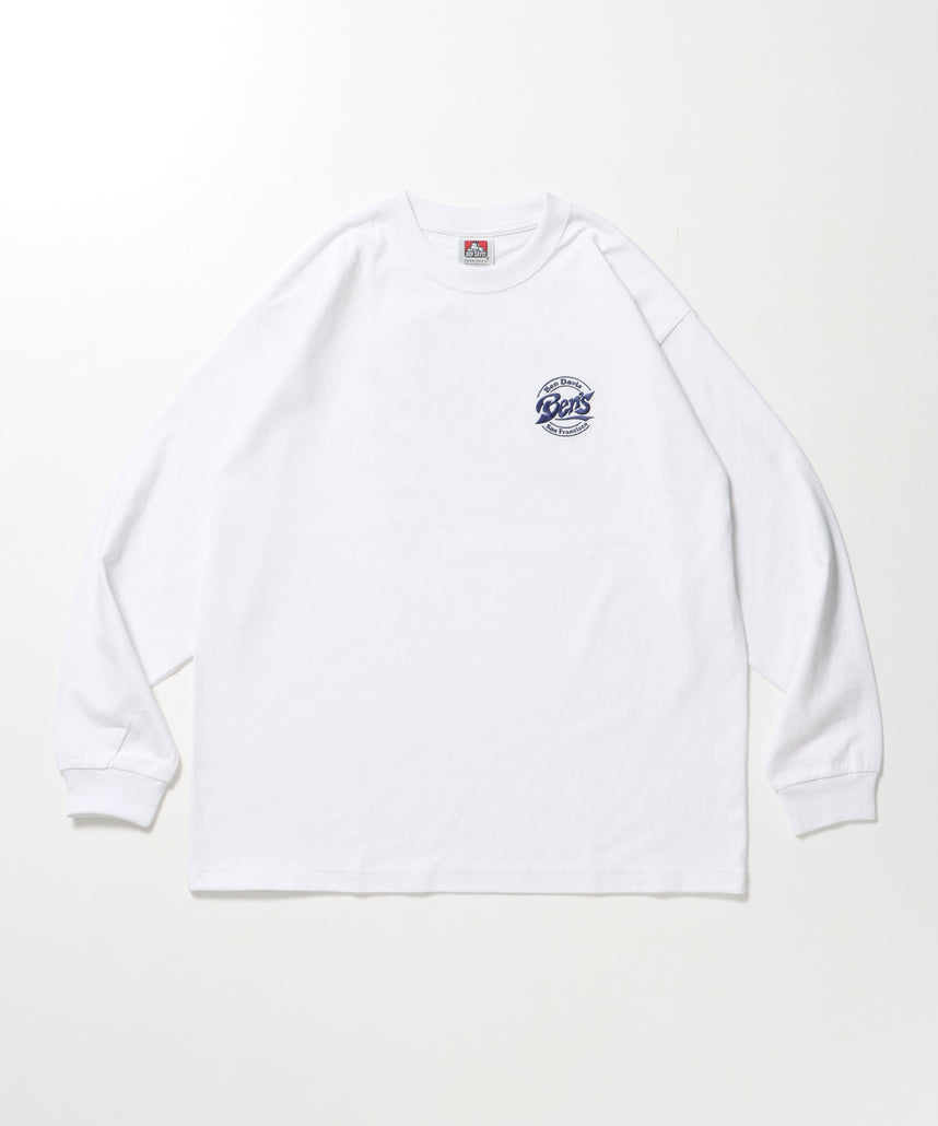CIRCLE LOGO L/S TEE[WIDE] / ロンT 長袖 ワンポイント レギュラーサイズ ポケット ホワイト