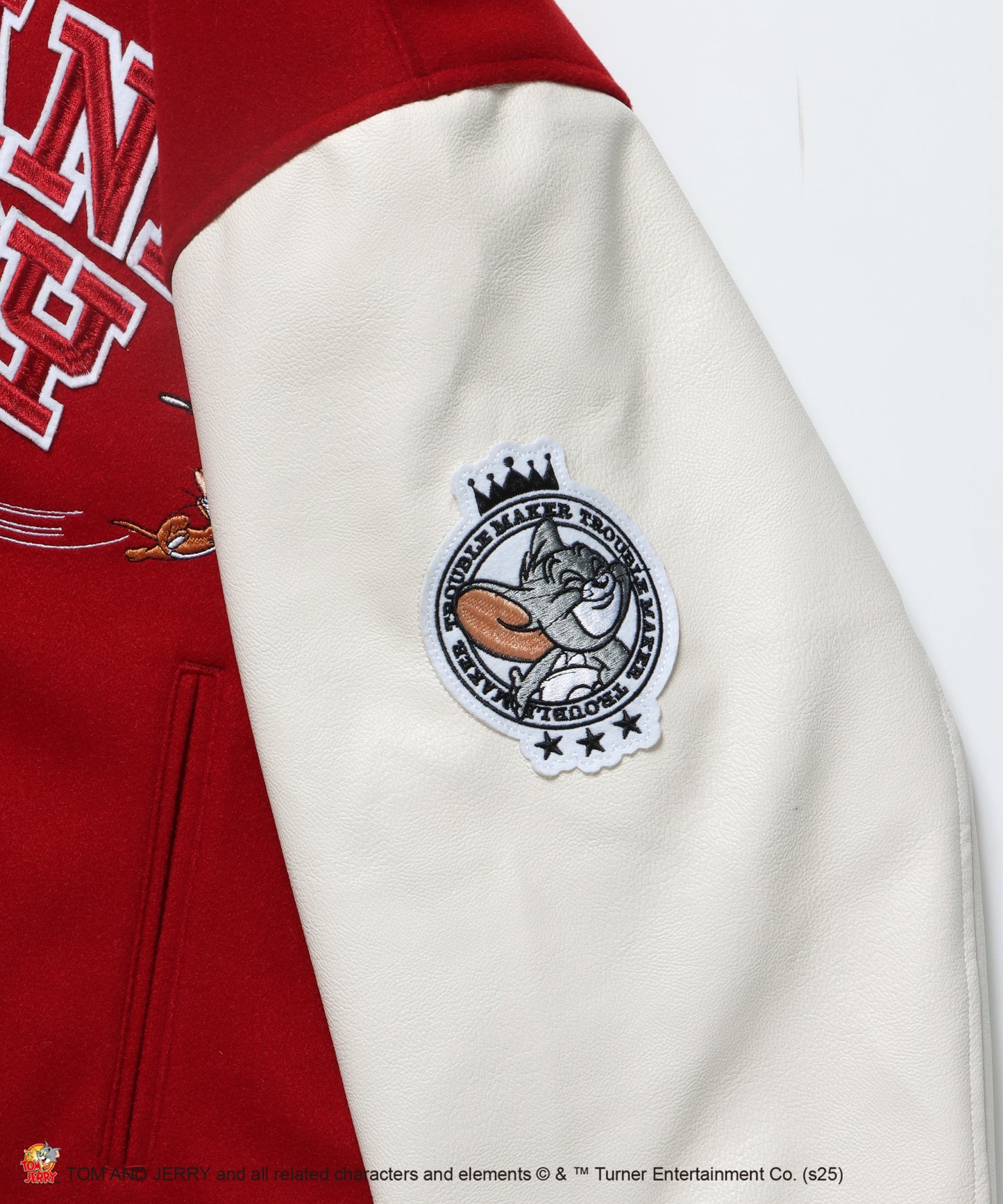 TJ 2025 STADIUM JACKET / オーバーサイズ ビッグシルエット 刺繍 アウター ジャケット レッド