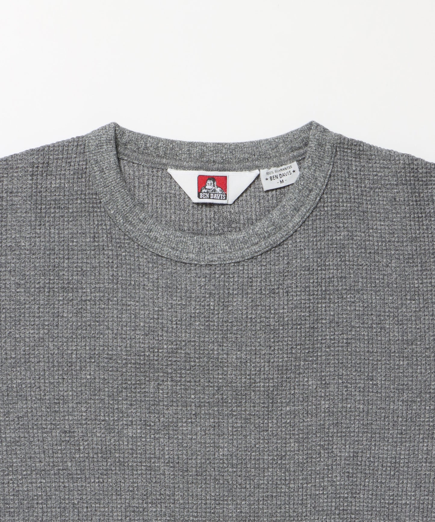 WAFFLE L/S CREW / ビッグシルエット ワッフル クルーネック 長袖 レイヤード グレー