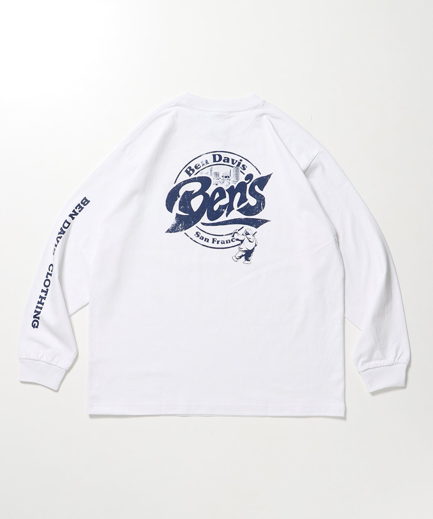 CIRCLE LOGO L/S TEE[WIDE] / ロンT 長袖 ワンポイント レギュラーサイズ ポケット ホワイト