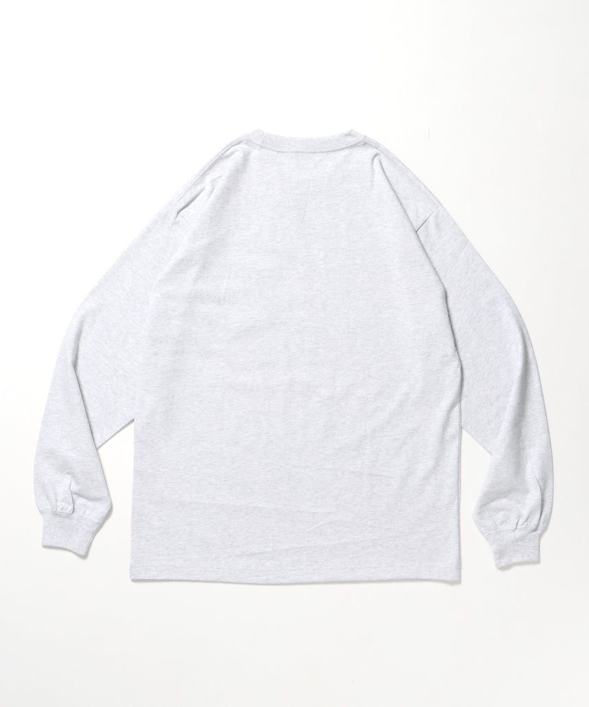 L/S POCKET TEE[REG] / ロンT 長袖 ワンポイント レギュラーサイズ ポケット アッシュグレー