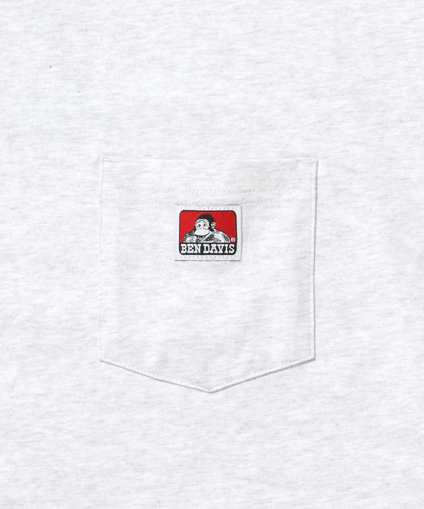 L/S POCKET TEE[REG] / ロンT 長袖 ワンポイント レギュラーサイズ ポケット アッシュグレー