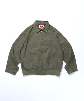 EISENHOWER ZIP JACKET / ワイドシルエット シンプル フルジップ ジャケット ワンポイント カーキ