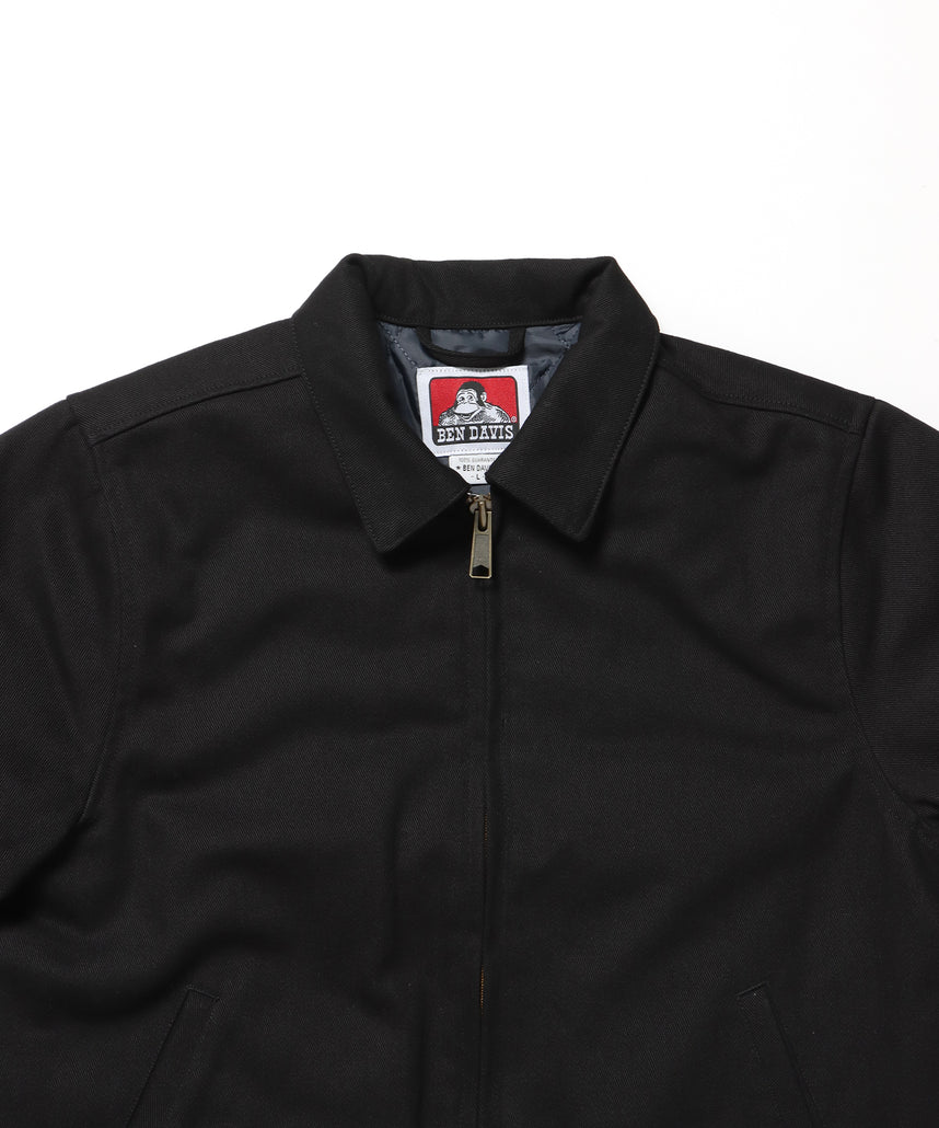 PADDED EISENHOWER JACKET / オーバーサイズ ビッグシルエット ジャケット アウター 中綿 ジップ ブラック