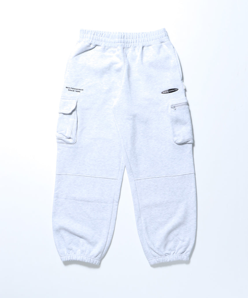 CARGO POCKET SWEATPANTS / ワイドシルエット ドローコード 刺繍 シティガール シティボーイ 裏起毛 アッシュグレー