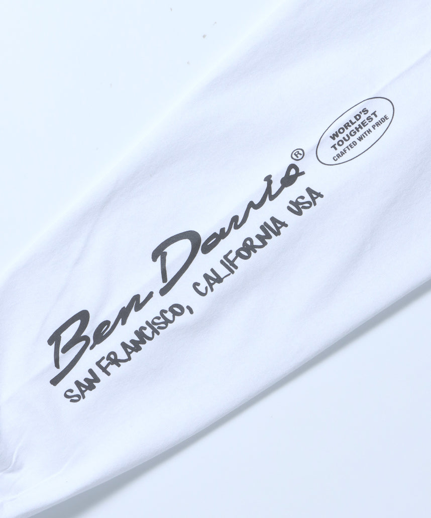 BUBBLE L/S TEE[WIDE] / ロンT 長袖 ワンポイント ワイドシルエット ホワイト