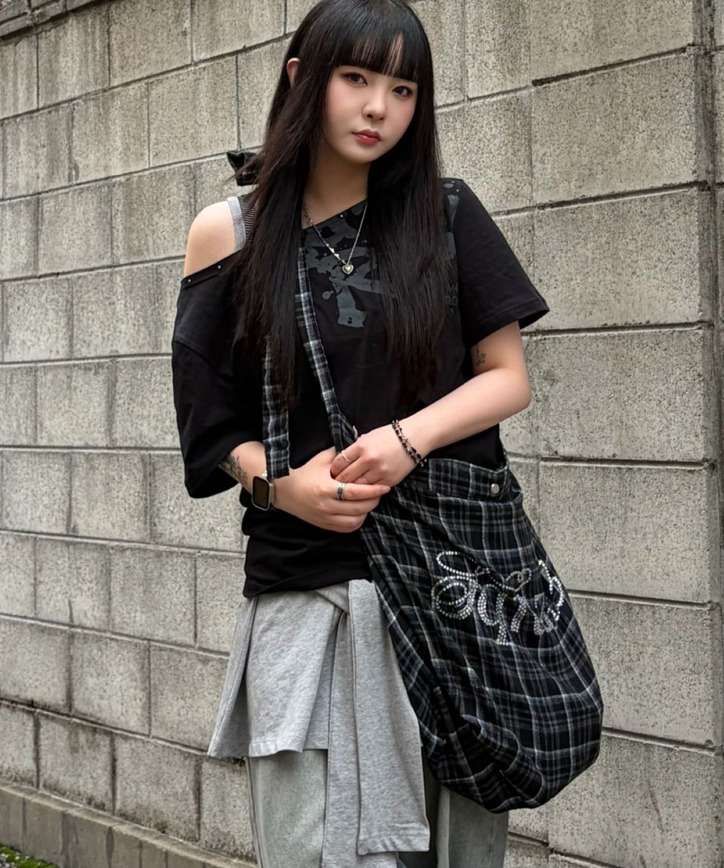 ※WEB限定 / 推し活トートバッグ / sqnz favorite kira-kira tote bag ブラック