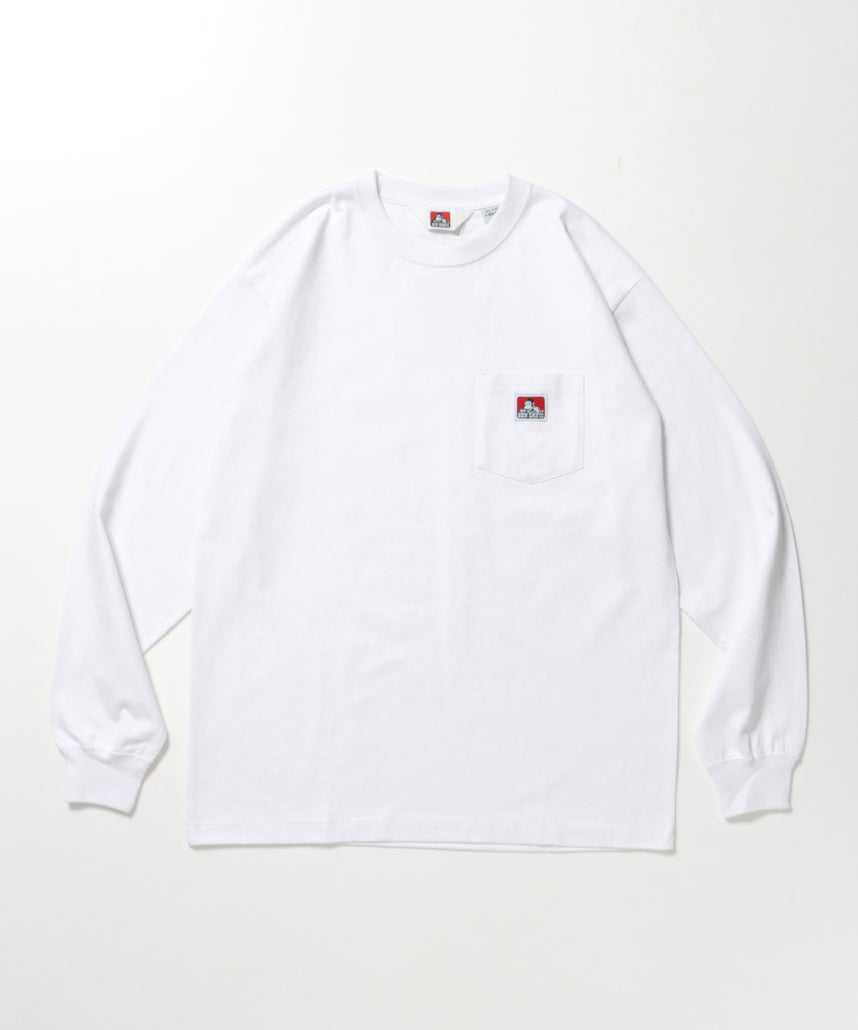 L/S POCKET TEE[REG] / ロンT 長袖 ワンポイント レギュラーサイズ ポケット ホワイト
