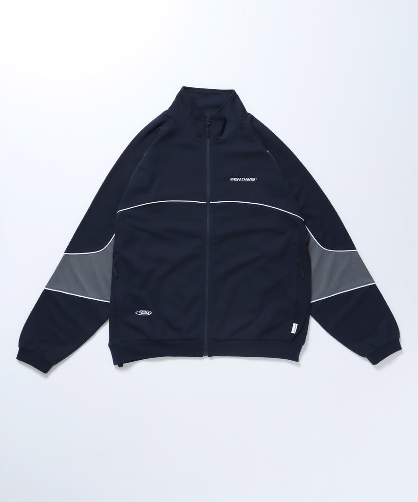 NICE PANELLED TRACK JACKET / オーバーサイズ ブロークコア ネイビー