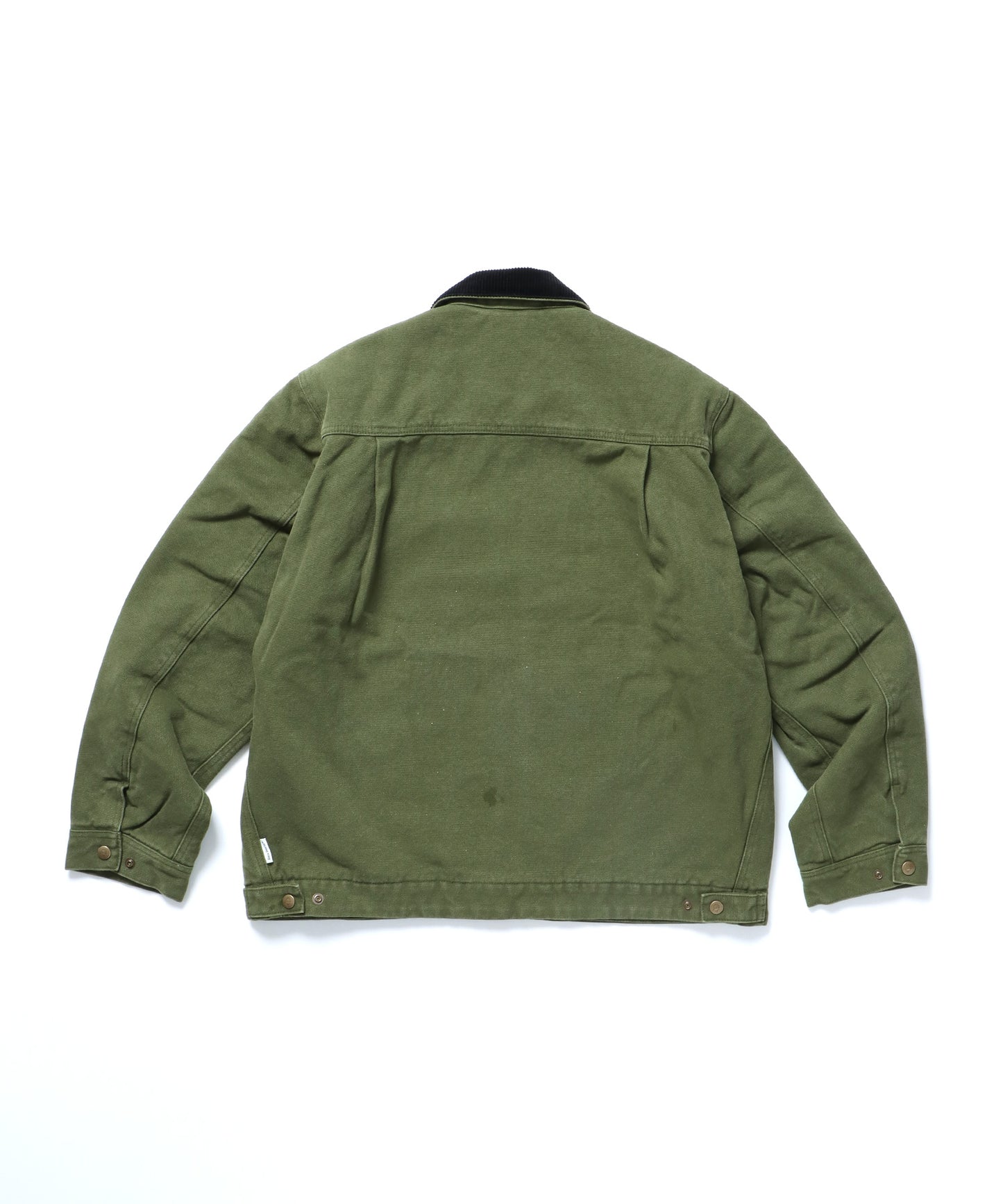 WORKERS JACKET / ダック地 オーバーサイズ 中綿 シティガール シティボーイ シンプル ワンポイント グリーン