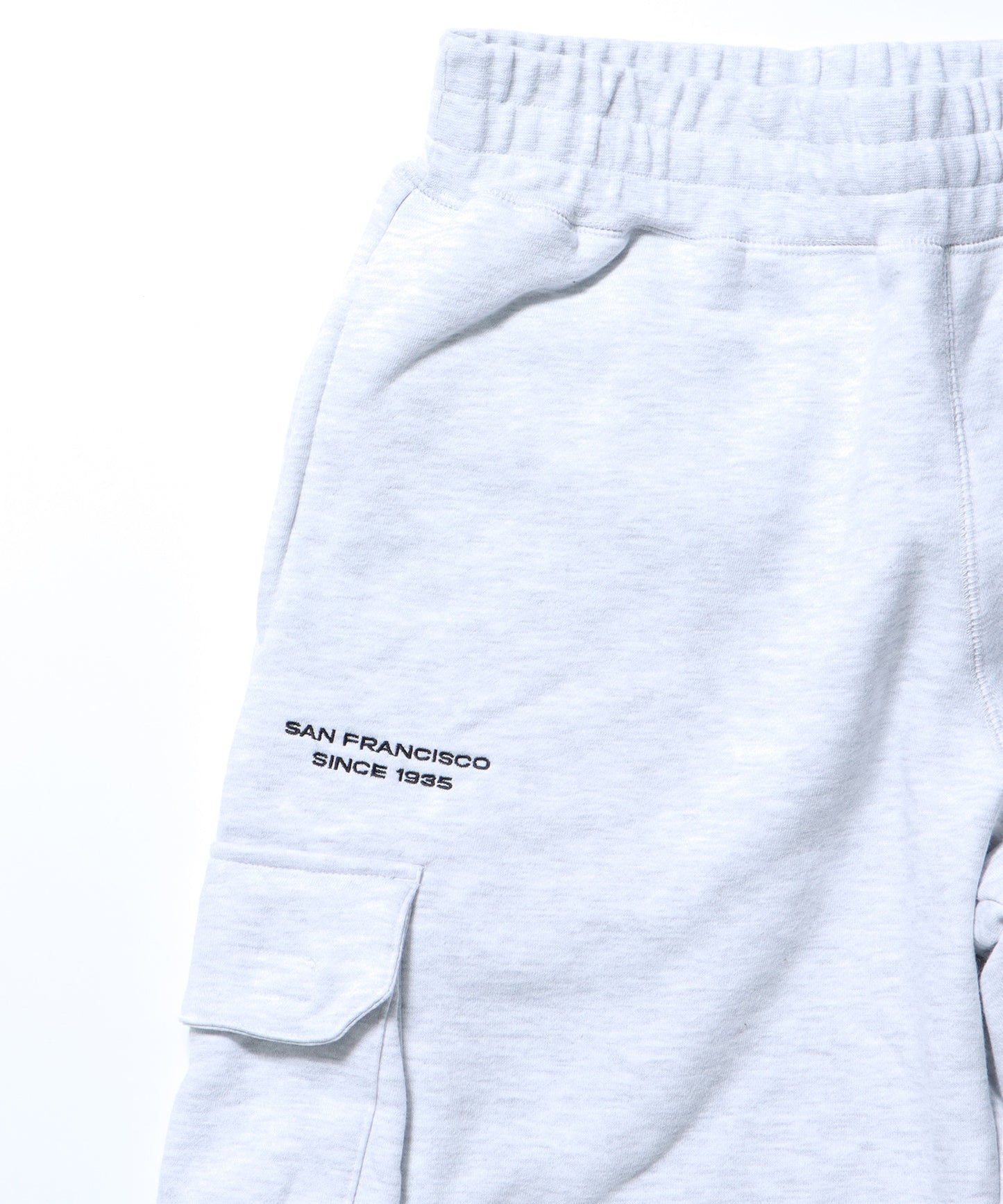 CARGO POCKET SWEATPANTS / ワイドシルエット ドローコード 刺繍 シティガール シティボーイ 裏起毛 アッシュグレー