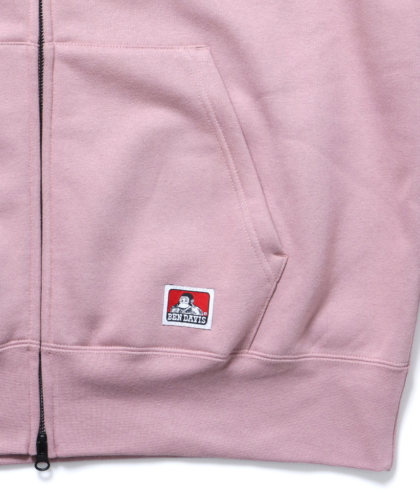 THOSE DAYS ZIP HOODIE / オーバーサイズ 裏起毛 パーカー ジップ フード ピンク