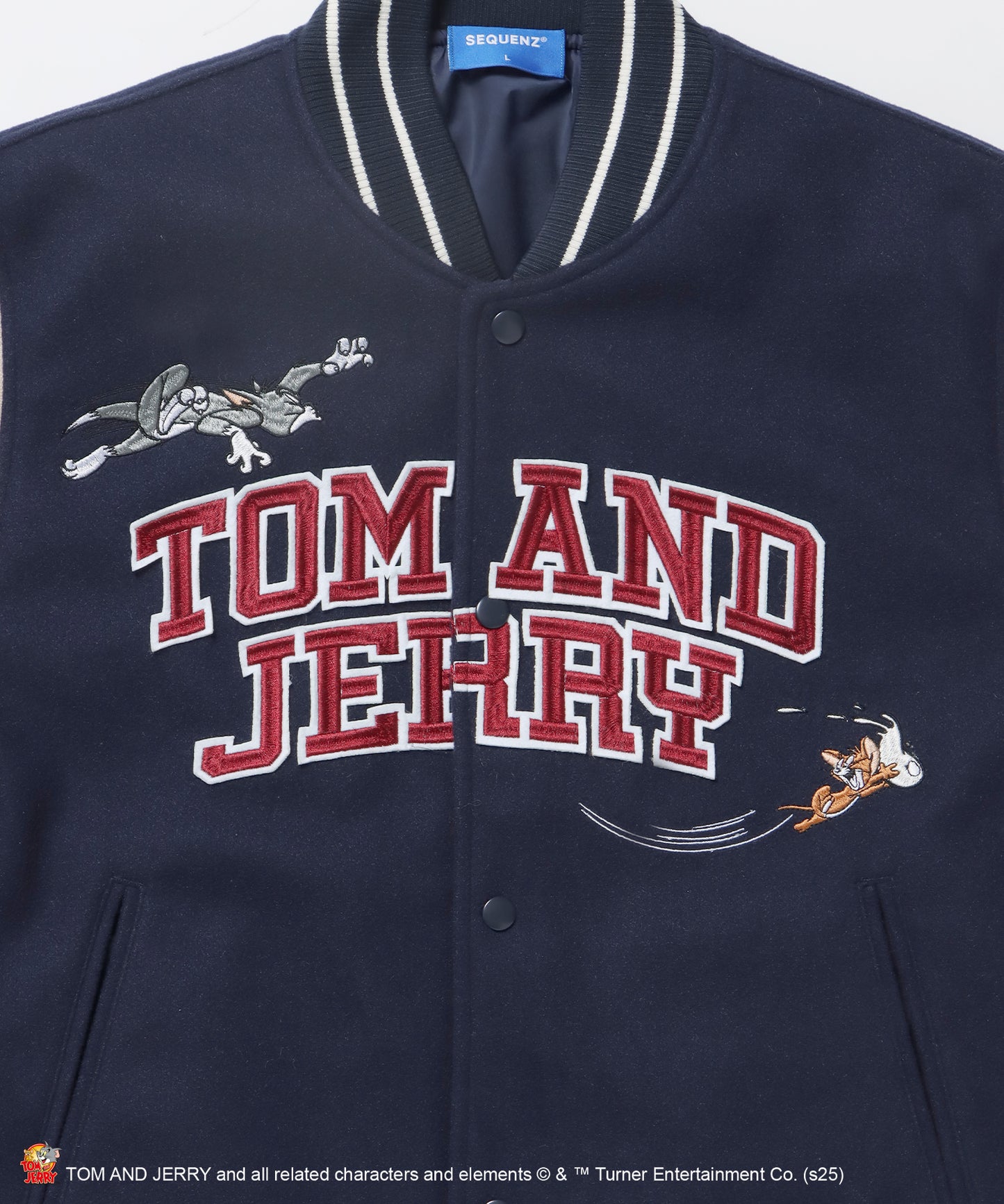TJ 2025 STADIUM JACKET / オーバーサイズ ビッグシルエット 刺繍 アウター ジャケット ネイビー