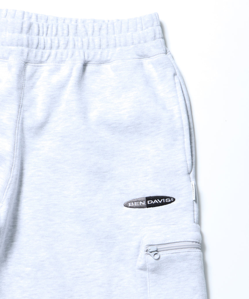 CARGO POCKET SWEATPANTS / ワイドシルエット ドローコード 刺繍 シティガール シティボーイ 裏起毛 アッシュグレー