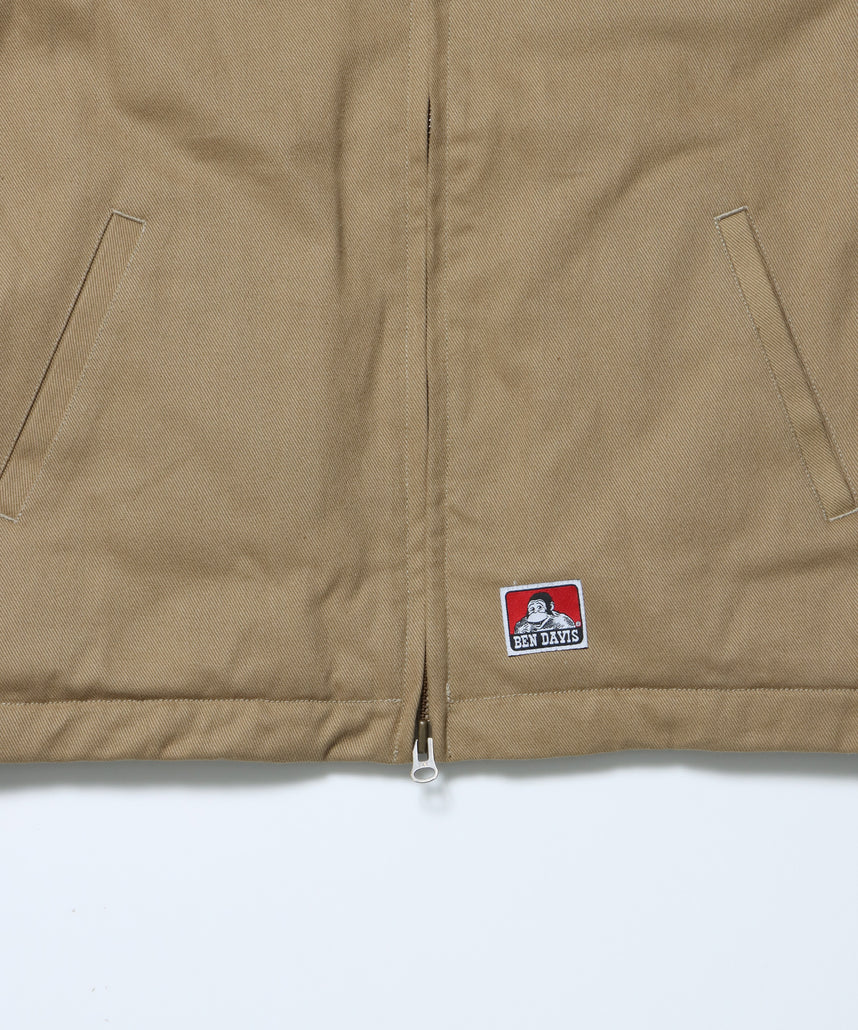 PADDED EISENHOWER JACKET / オーバーサイズ ビッグシルエット ジャケット アウター 中綿 ジップ ベージュ