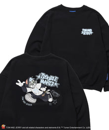 TJ SKATER LOOK PT C/N / トムとジェリー プルオーバー 刺繍 プリント ブラック系その他
