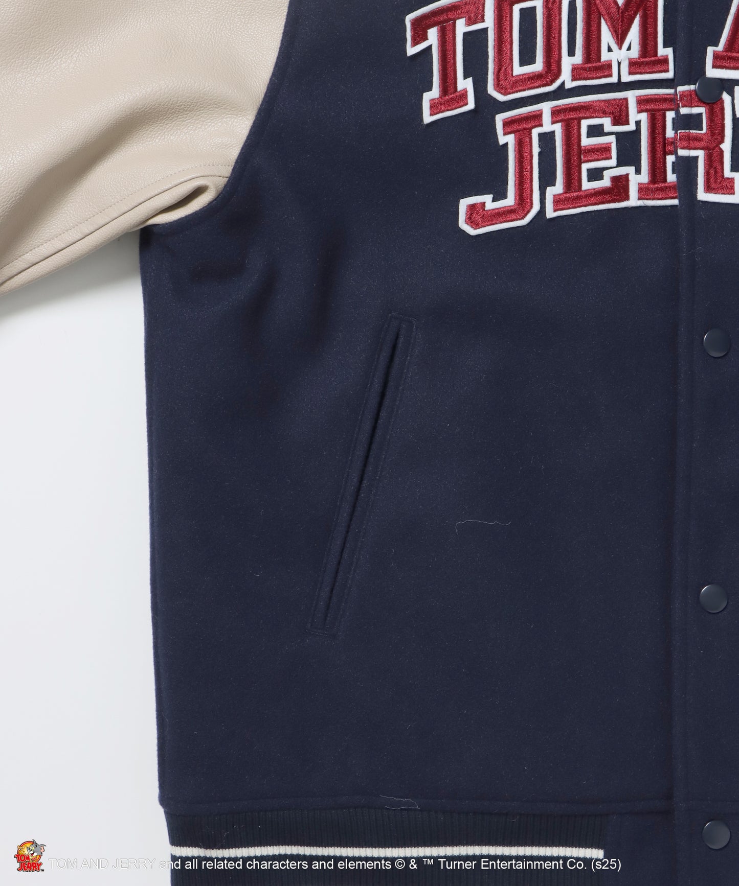 TJ 2025 STADIUM JACKET / オーバーサイズ ビッグシルエット 刺繍 アウター ジャケット ネイビー