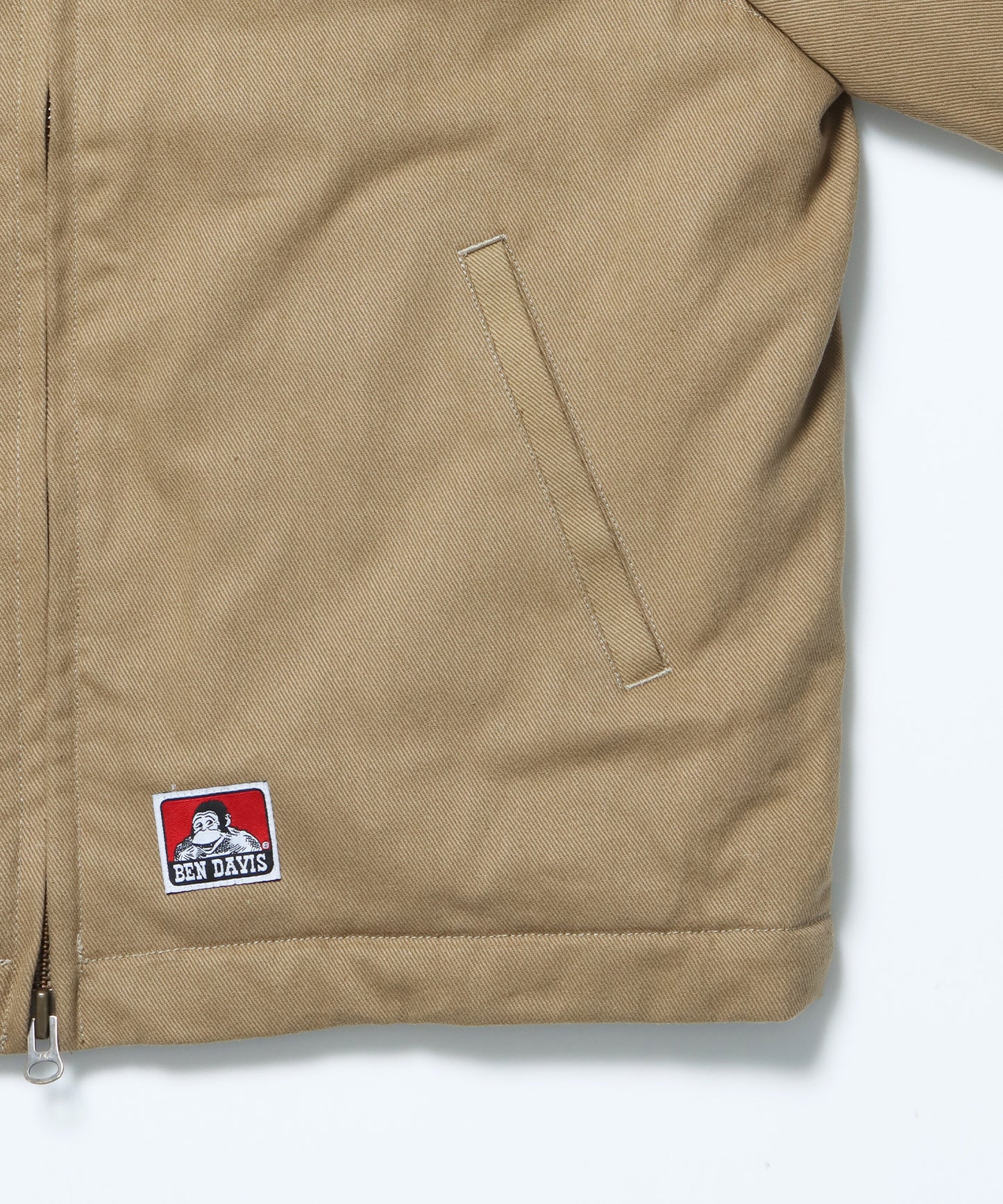 PADDED EISENHOWER JACKET / オーバーサイズ ビッグシルエット ジャケット アウター 中綿 ジップ ベージュ