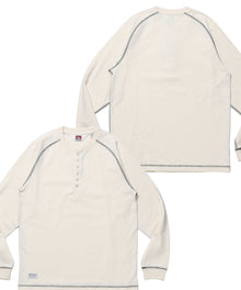 BEN'S HENLEY L/S TEE / ヘンリーネック ロング ユニセックス ラグラン 長袖 オフホワイト