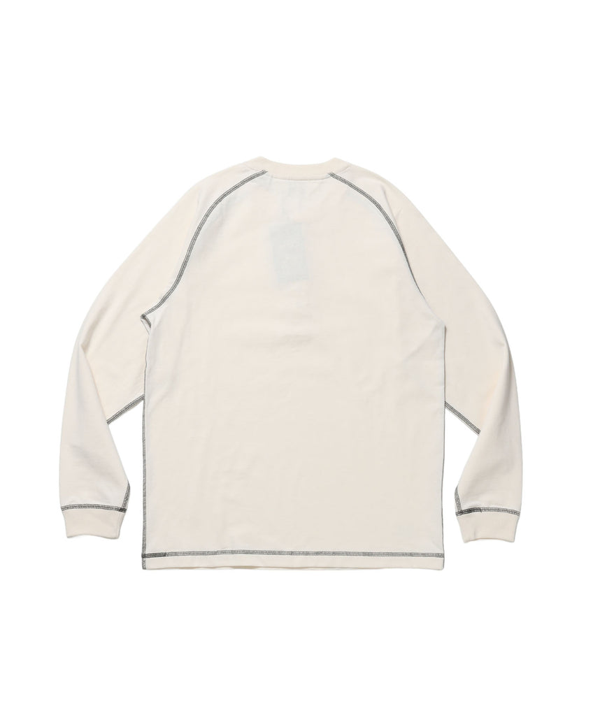 BEN'S HENLEY L/S TEE / ヘンリーネック ロング ユニセックス ラグラン 長袖 オフホワイト