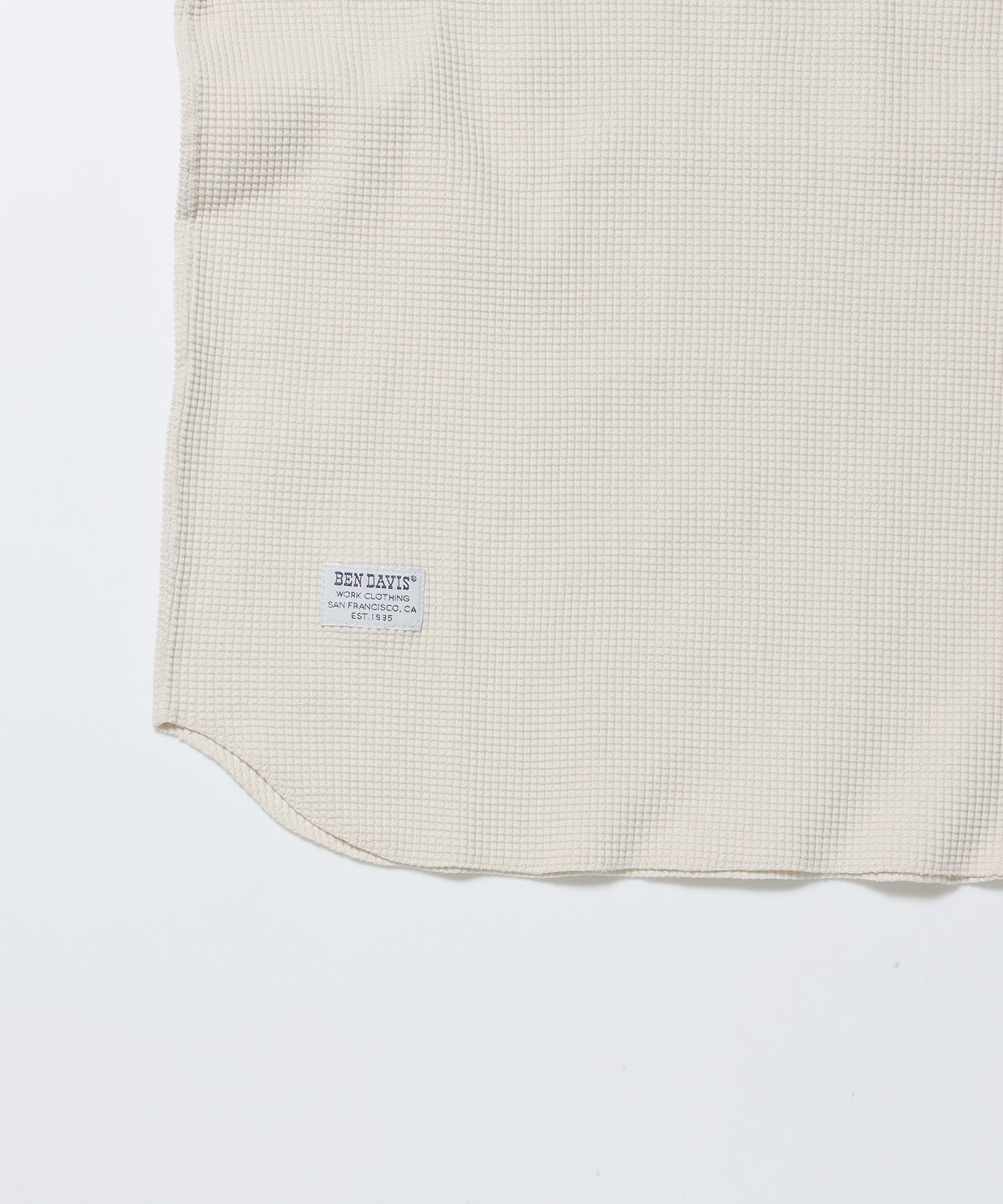 WAFFLE L/S CREW / ビッグシルエット ワッフル クルーネック 長袖 レイヤード オフホワイト