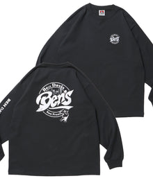 CIRCLE LOGO L/S TEE[WIDE] / ロンT 長袖 ワンポイント レギュラーサイズ ポケット チャコール