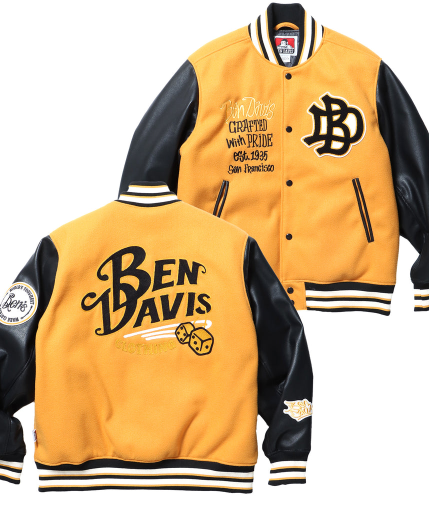 BEN DAVIS（ベンデイビス）】BD STADIUM JACKET / 刺繍 ワッペン OLD オーバーサイズ レトロ アメカジ スケーター  90年代 オレンジ – NAVAL Online Store