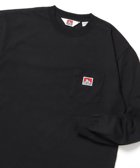 L/S POCKET TEE[REG] / ロンT 長袖 ワンポイント レギュラーサイズ ポケット ブラック