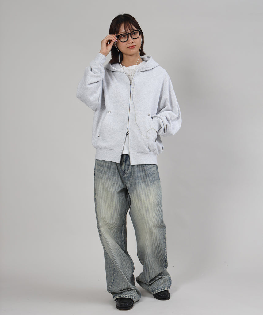 モデル：H163 Size : L アッシュグレー