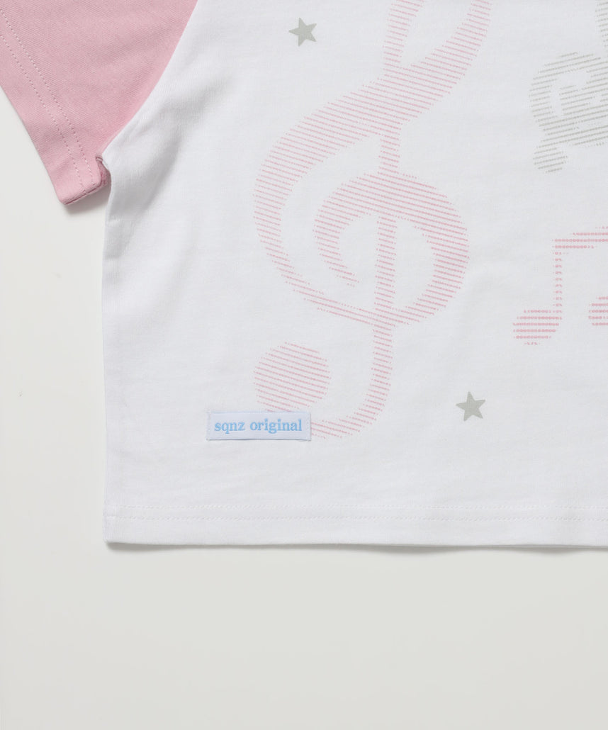 WEB限定 / プリントピチTシャツ / 配色ラグラン半袖Tシャツ / sqnz