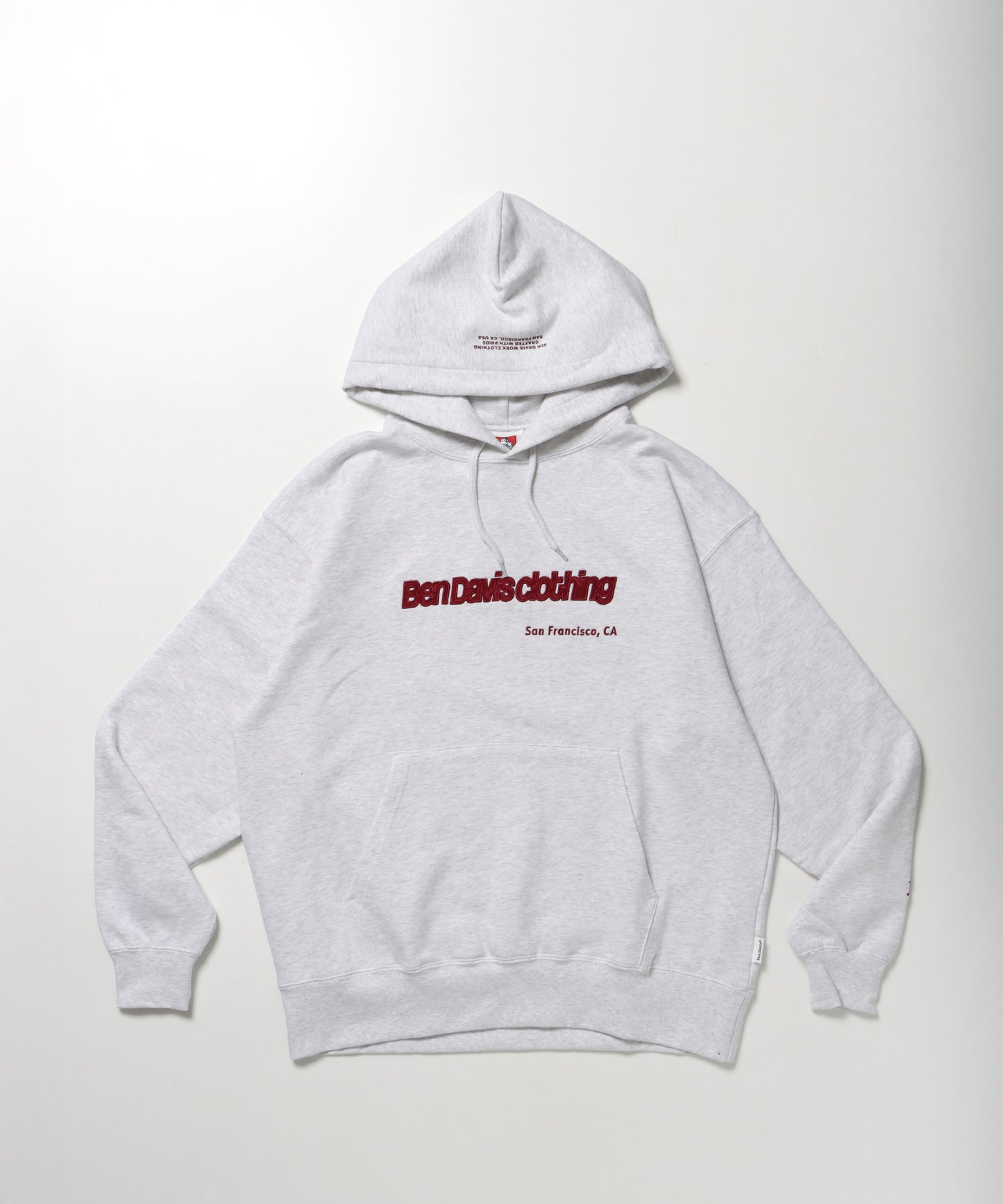 MID WEIGHT SWEAT HOODIE /パーカー ジップパーカー ダブルジップ 短丈 刺繍 プリント アッシュグレー