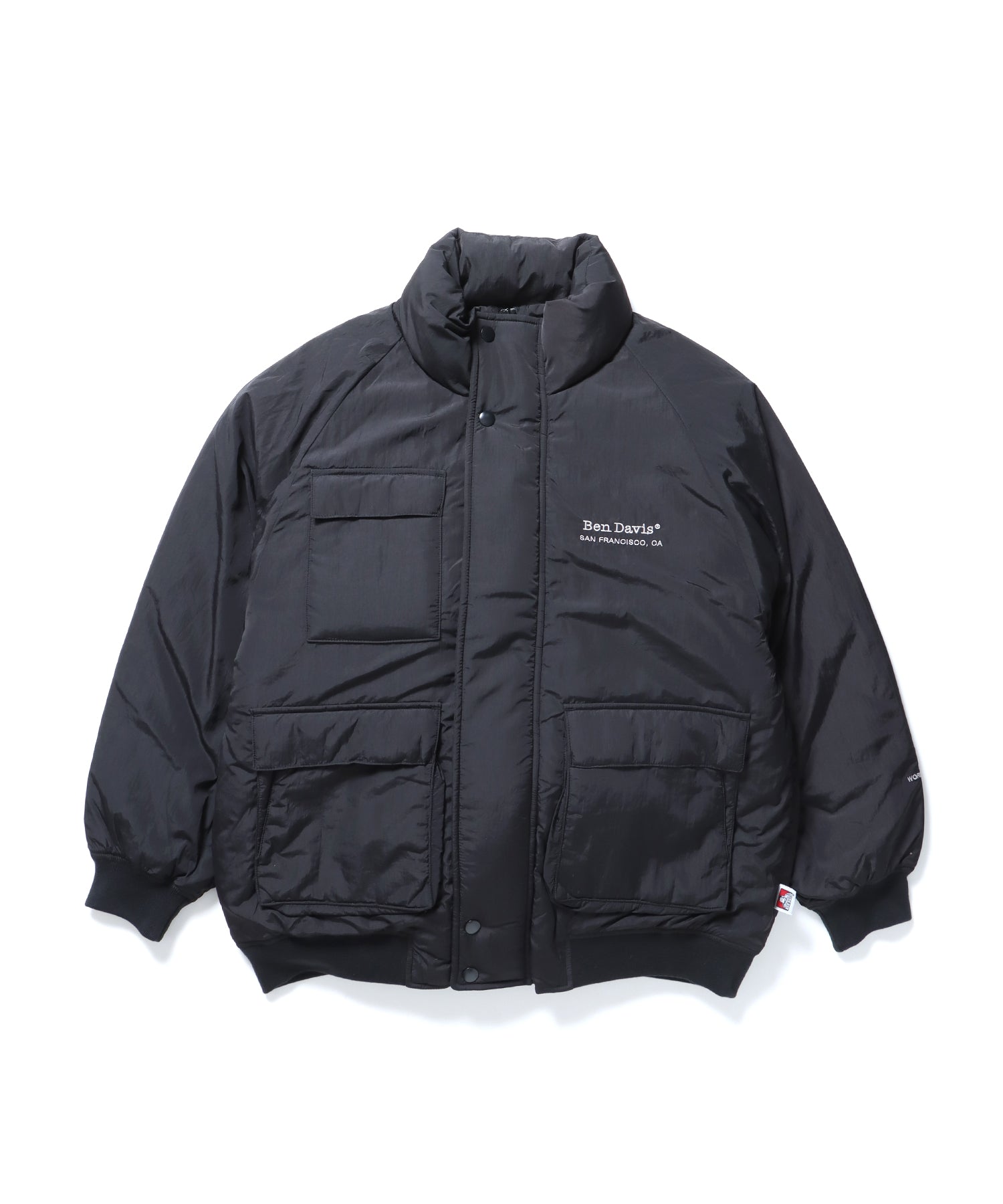 BEN DAVIS（ベンデイビス）】POLAR WORKERS JACKET / ダウン ジップ ドローコード ブラック – NAVAL Online  Store