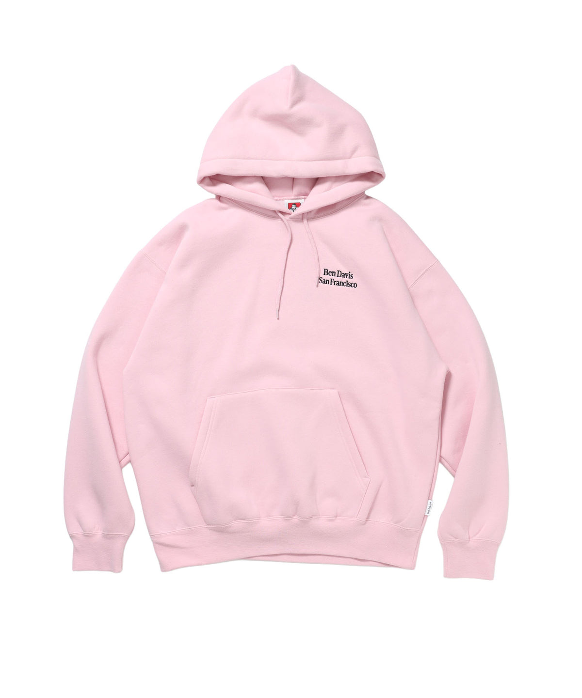 BD SWEAT HOODIE / スウェットパーカー プルオーバー フーディ ワンポイント刺繍 裏起毛 ユニセックス ピンク