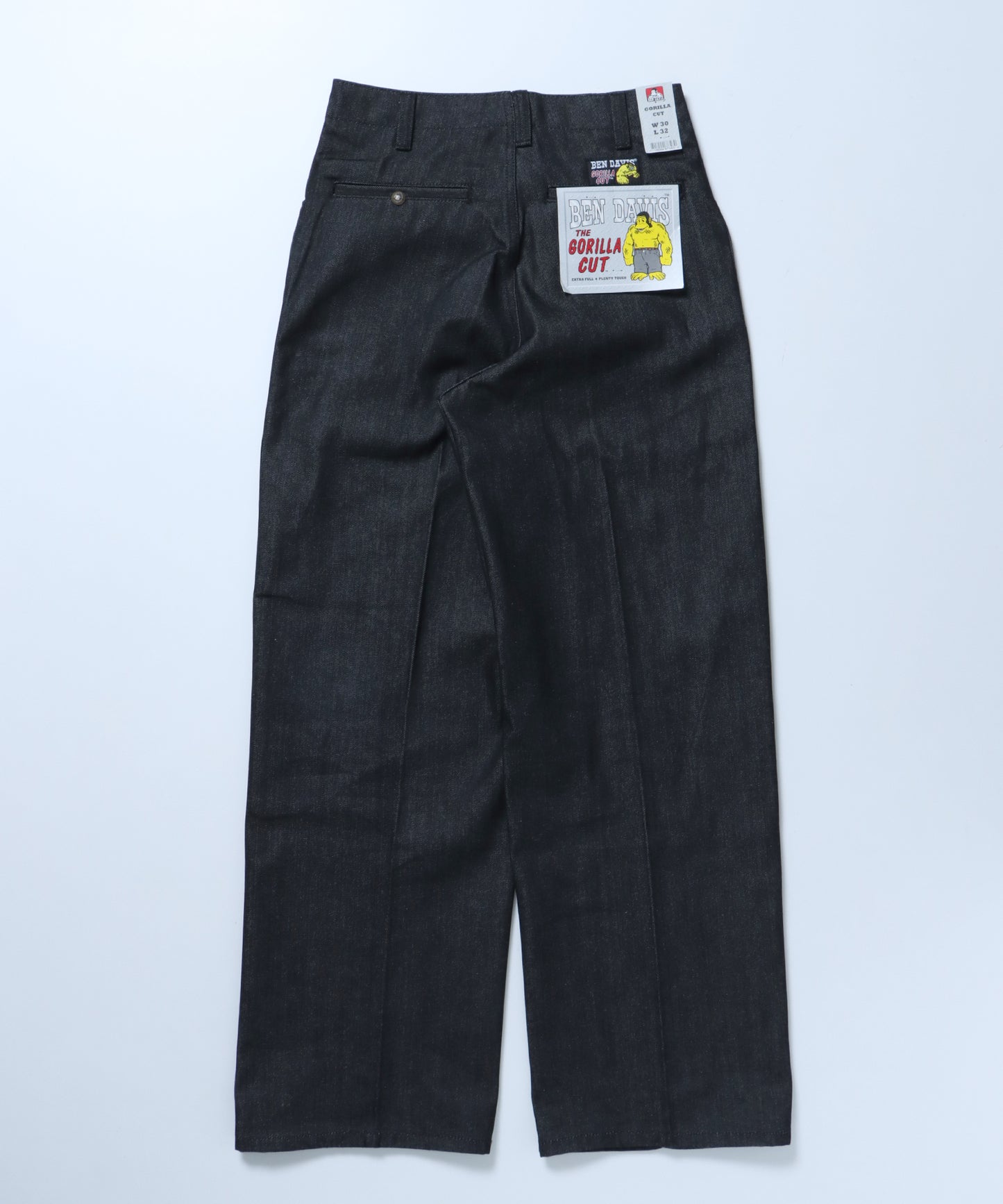 USA GORILLA CUT DENIM PANTS / ゴリラカット 12oz デニム エクストラワイドパンツ  センタープレス フリスコ メキシコ産 ブラック