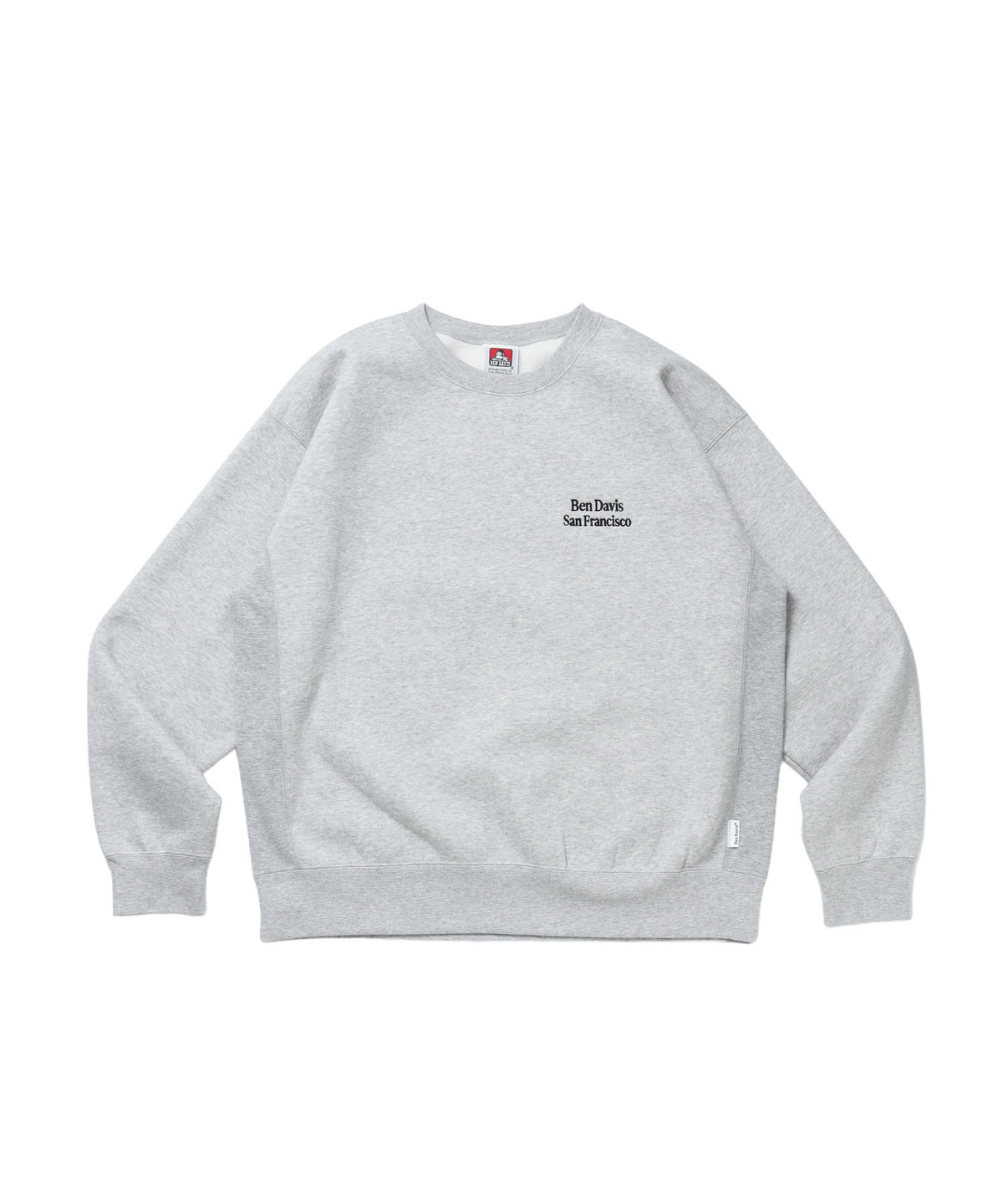 BD SWEAT CREW / スウェット クルーネック 裏起毛 ワンポイント刺繍 リサイズ ユニセックス グレー