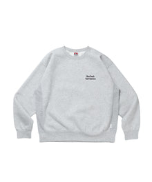 BD SWEAT CREW / スウェット クルーネック 裏起毛 ワンポイント刺繍 リサイズ ユニセックス グレー