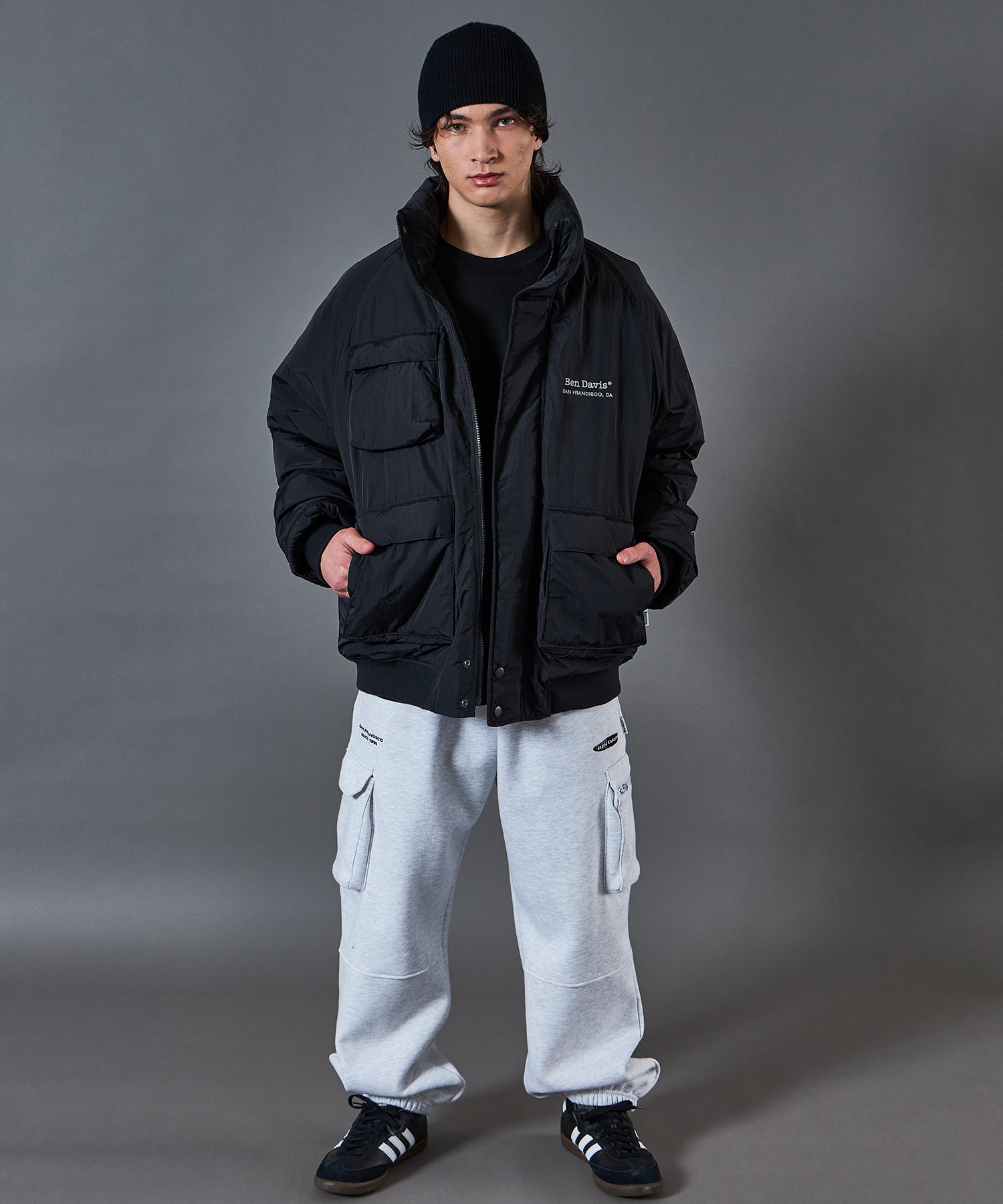 BEN DAVIS（ベンデイビス）】POLAR WORKERS JACKET / ダウン ジップ ドローコード ブラック – NAVAL Online  Store