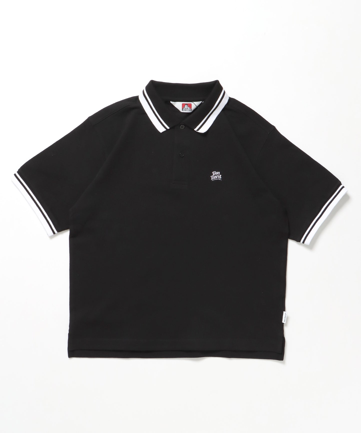 CROPPED POLO SHIRT / ポロシャツ 半袖 ワンポイント 短丈 ブラック