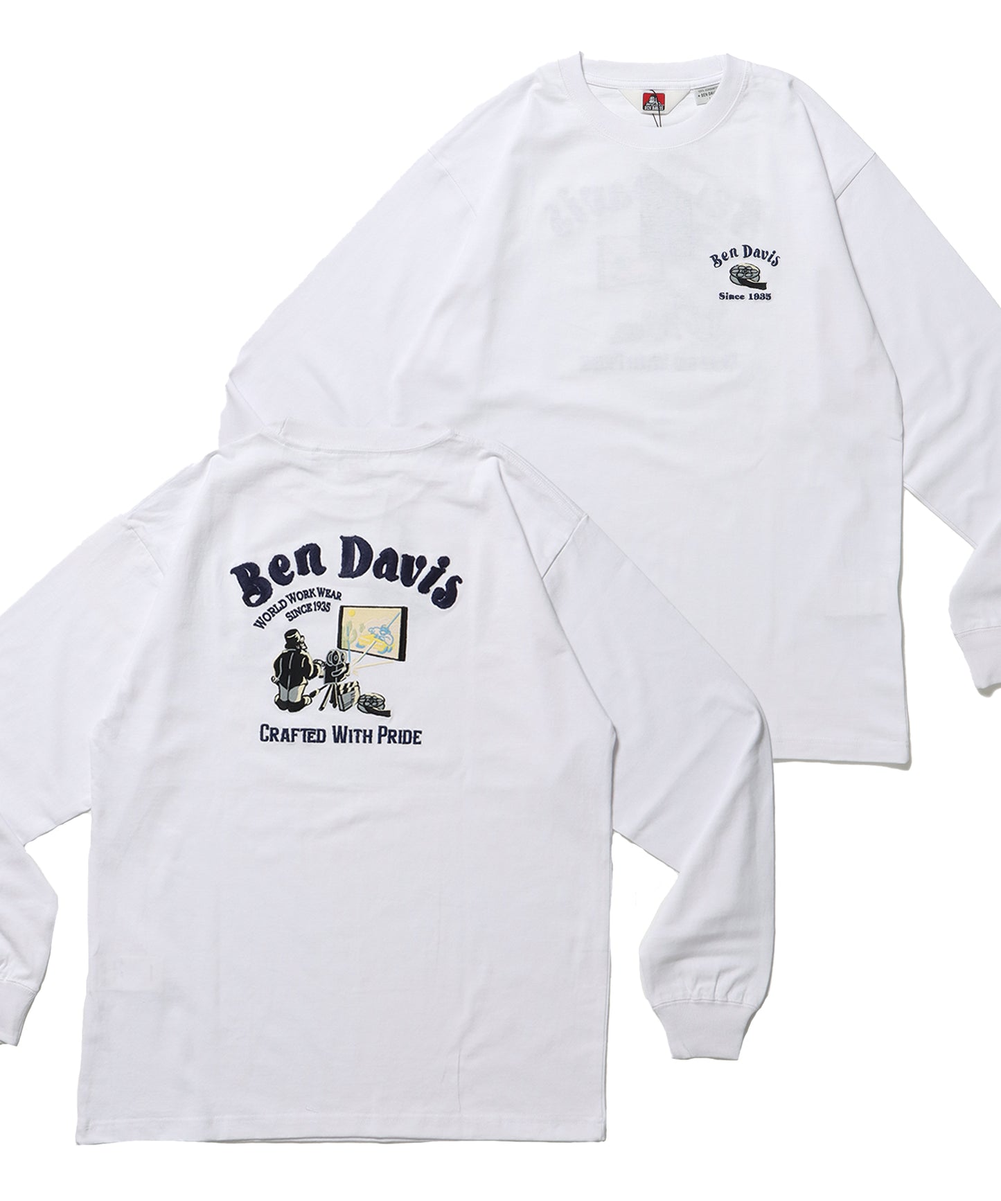 THEATER EMBRO L/S TEE[REG] / ロンT 長袖 ワンポイント レギュラーサイズ 刺繍 ホワイト